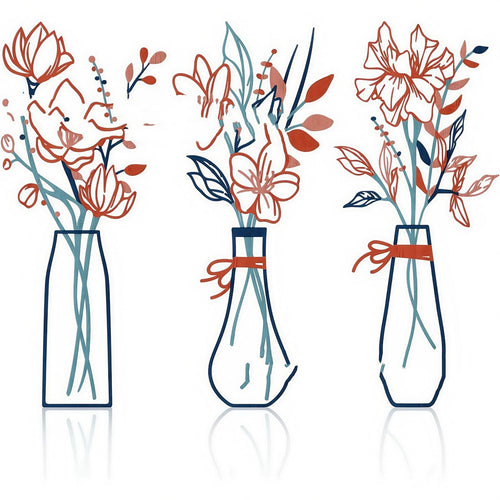 3 Pieces Metal Flowers Wall Art Country Farmhouse Decoration Bathroom Wall