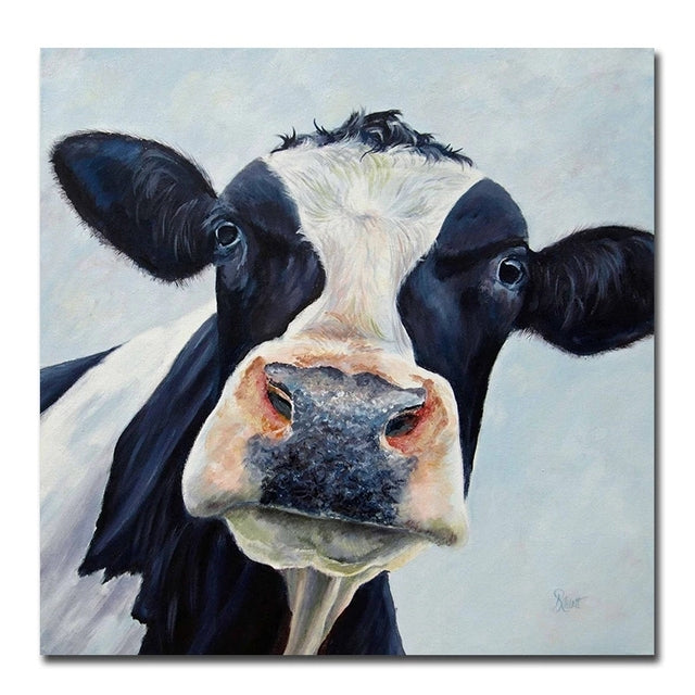 Art Watercolor Cow Picture Wall Painting Living Room