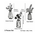 3PCs Vase Wall Decoration Minimalist Art Sculpture